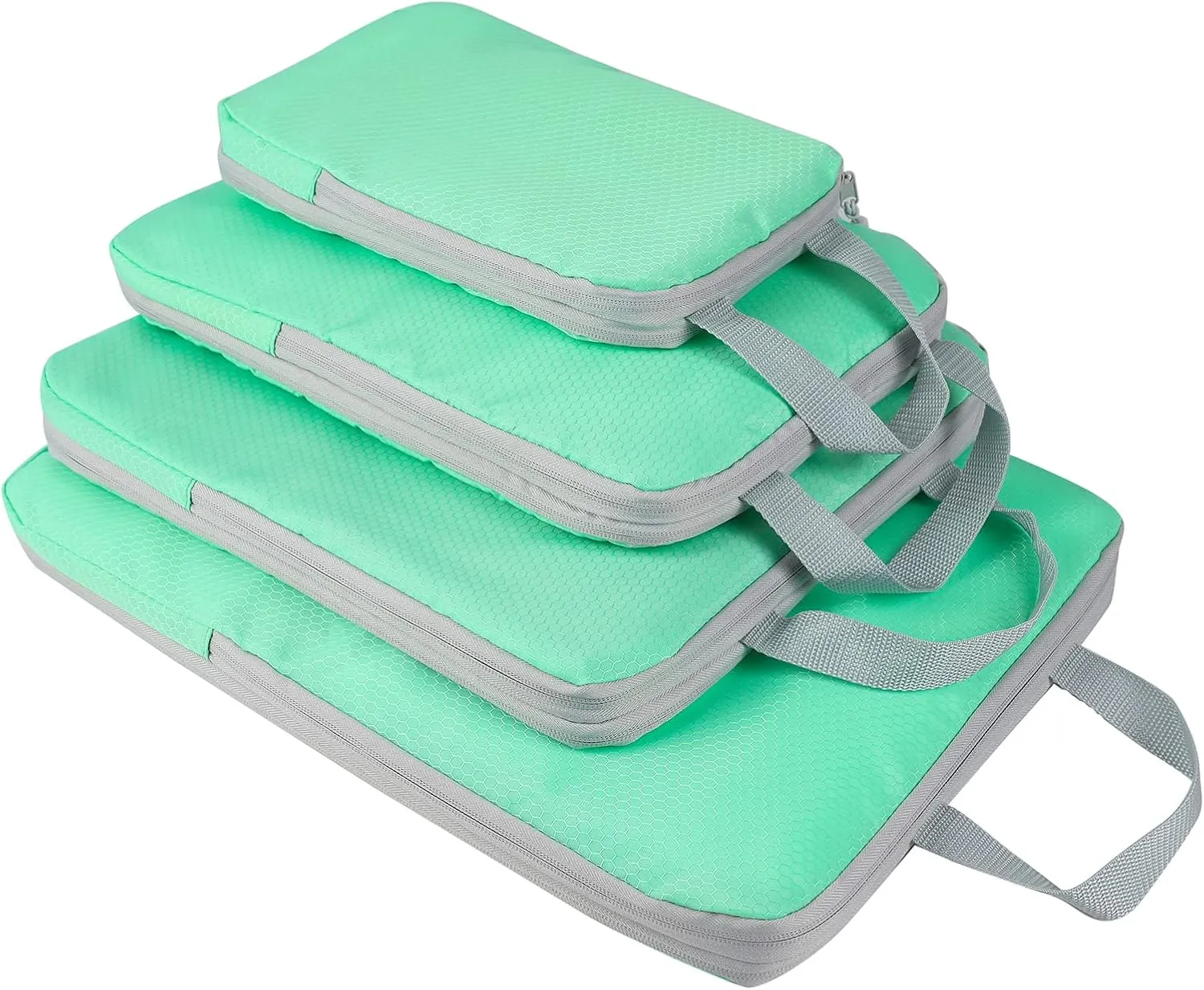 COVAX 4 Set Compression Packing Cubes, Travel Luggage Organizers and Storage Packing Cubes (Green)
