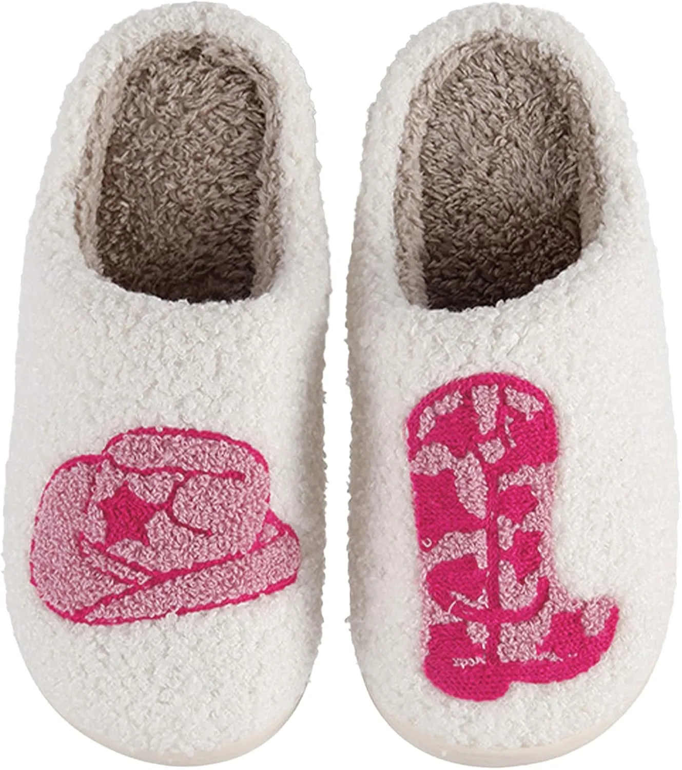 Cowboy Boot And Cowgirl Hat Slippers For Women Men Cute Strawberry Slippers Cozy Couple Indoor Outdoor House Slippers