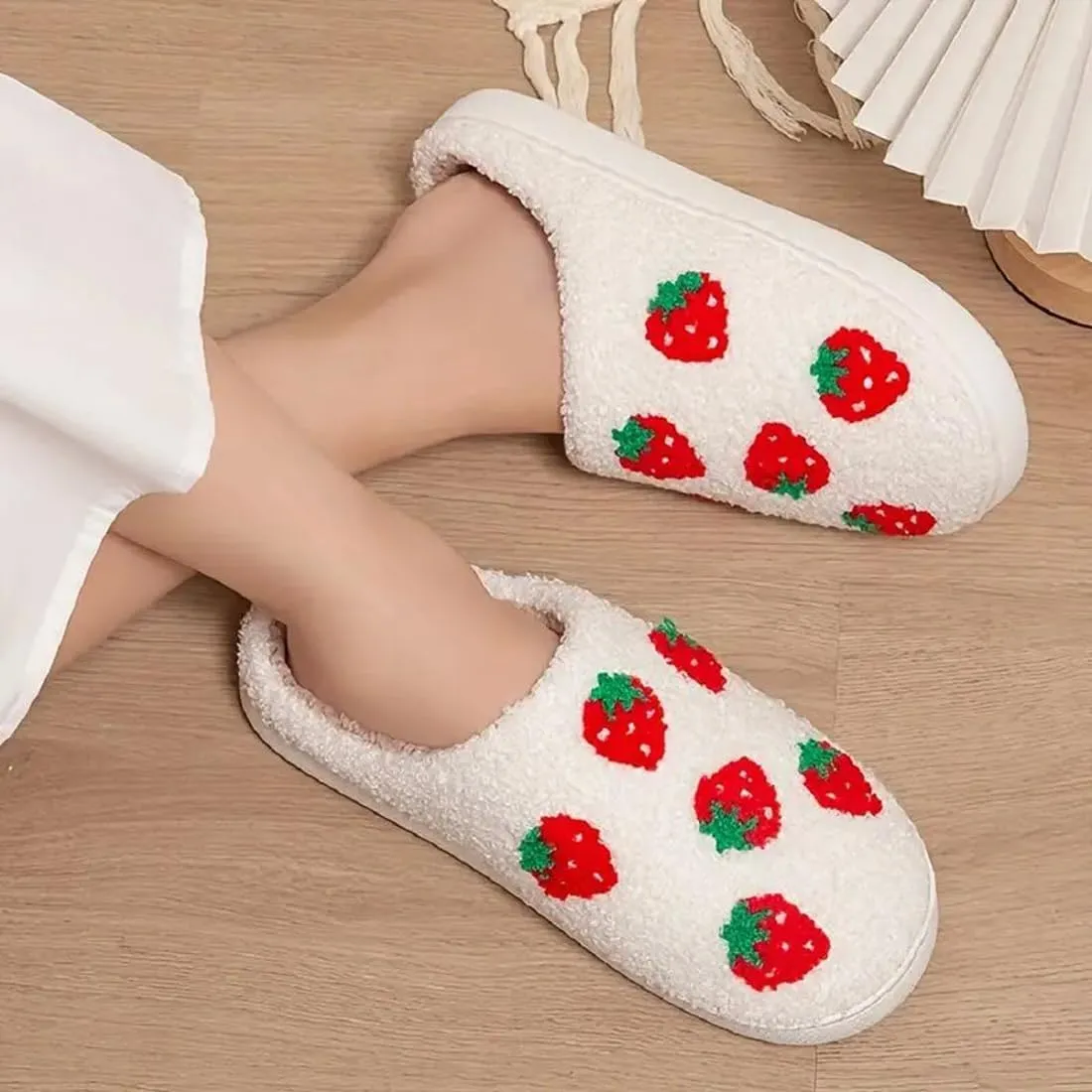 Cowboy Boot And Cowgirl Hat Slippers For Women Men Cute Strawberry Slippers Cozy Couple Indoor Outdoor House Slippers