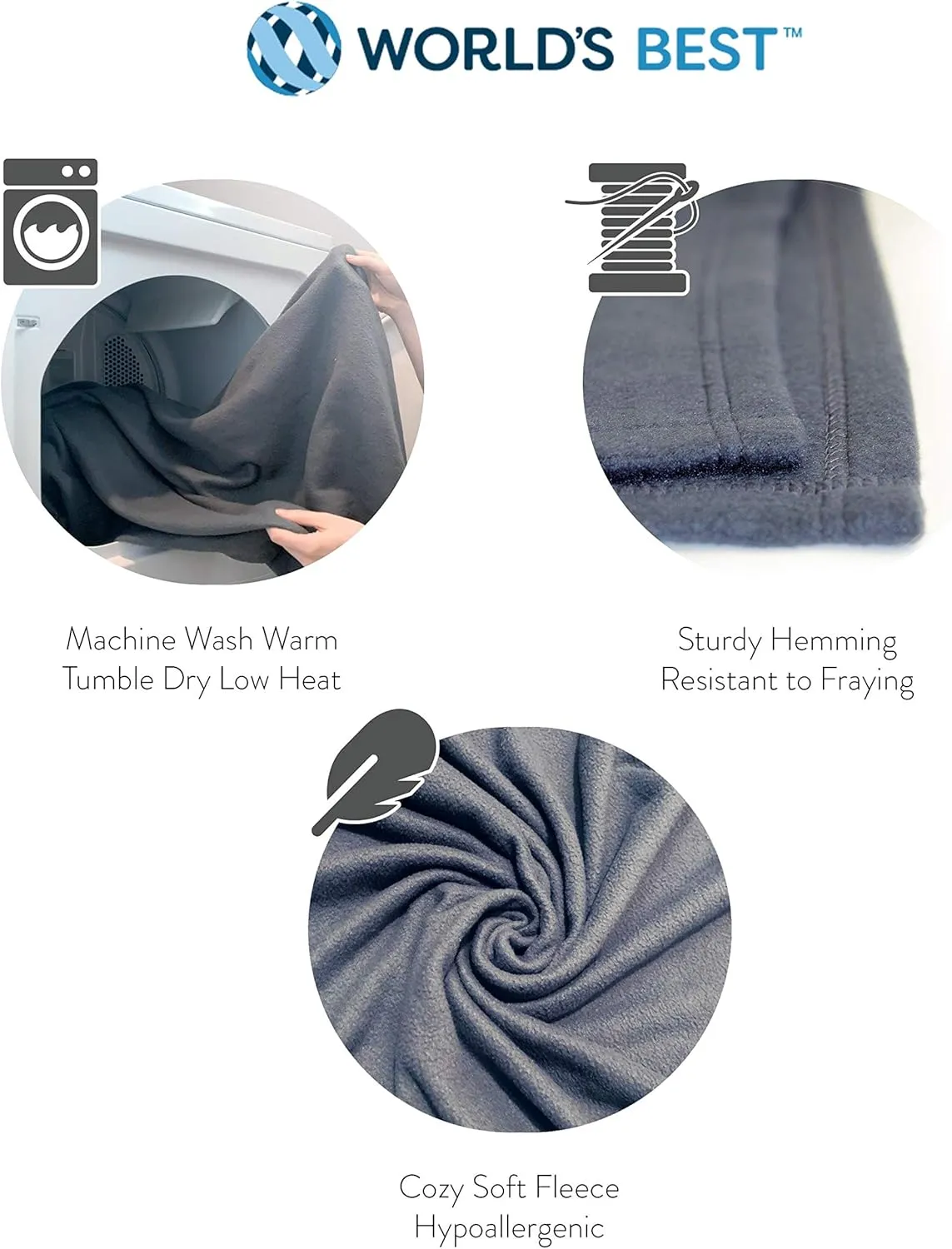Cozy-Soft Microfleece Travel Blanket, 50x60 Inch, Lightweight, Compact, Perfect for Airplane and Car, Charcoal