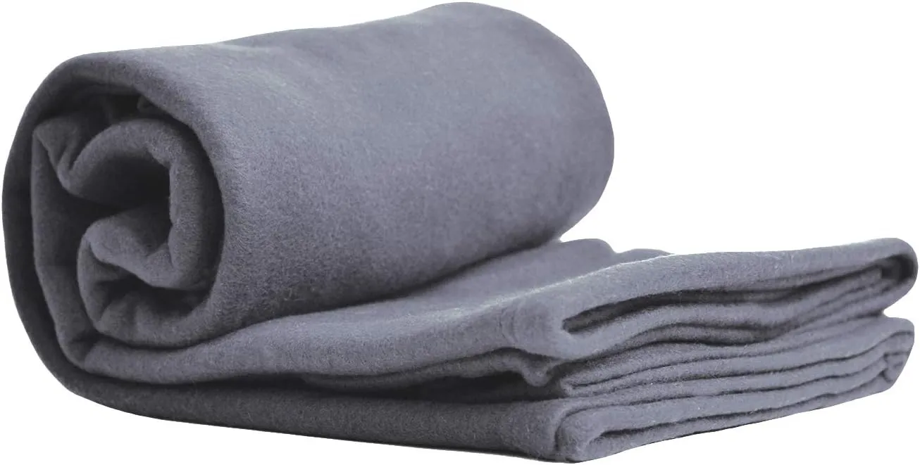 Cozy-Soft Microfleece Travel Blanket, 50x60 Inch, Lightweight, Compact, Perfect for Airplane and Car, Charcoal