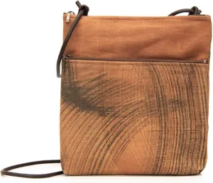 Crearekiki Made in Japan Shoulder Bag for Women Lightweight Persimmon Shibu Dyed 2 Zipper Pochette Birthday Present KS-111us