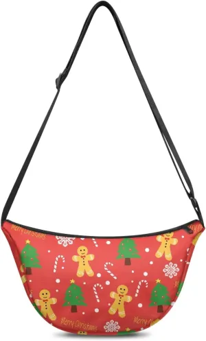 Crescent Shoulder Bags with Inside Pockets for Ladies Men Daily Use