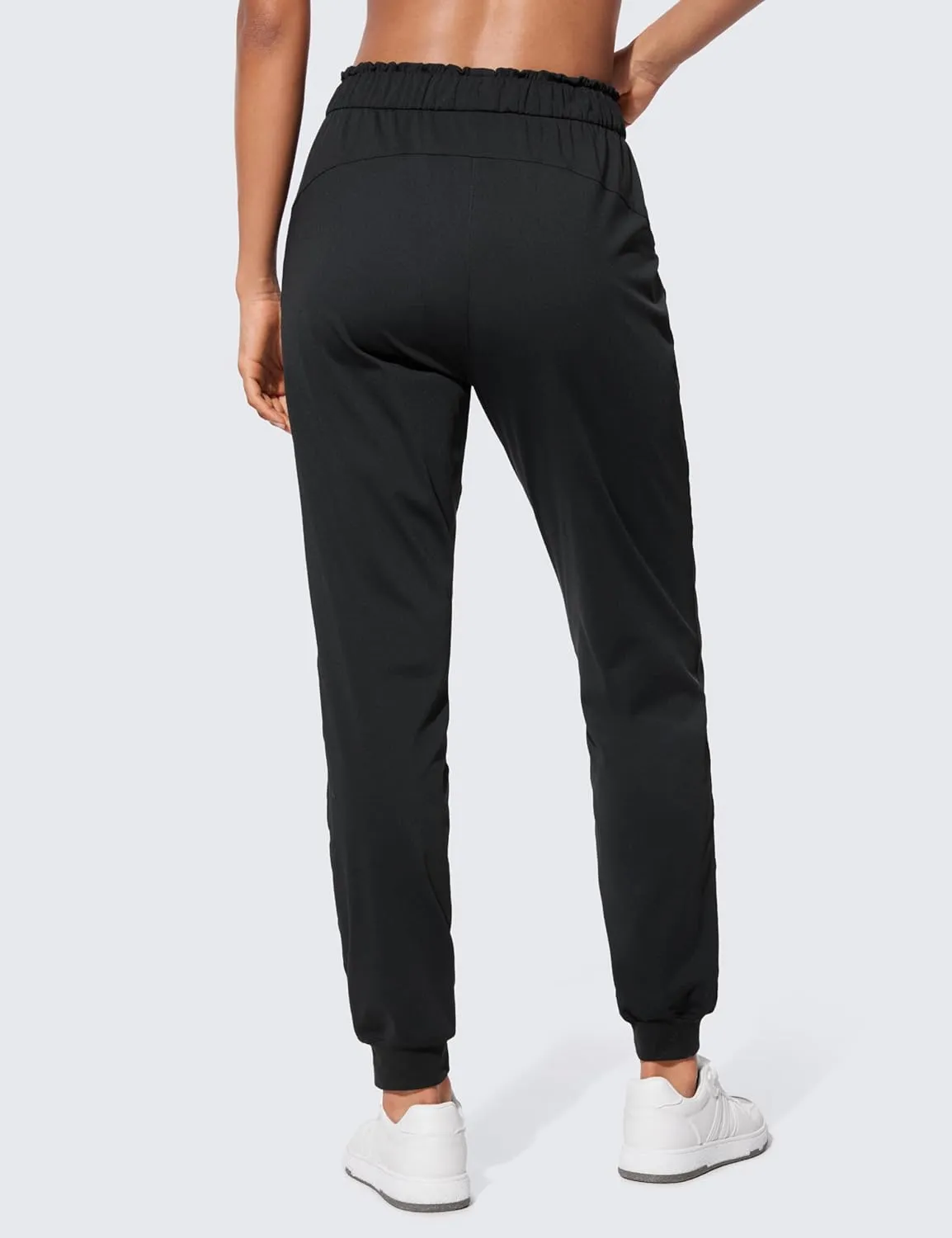 CRZ YOGA 4-Way Stretch High Waisted Joggers for Women Casual Dress Work Workout Pants Pockets