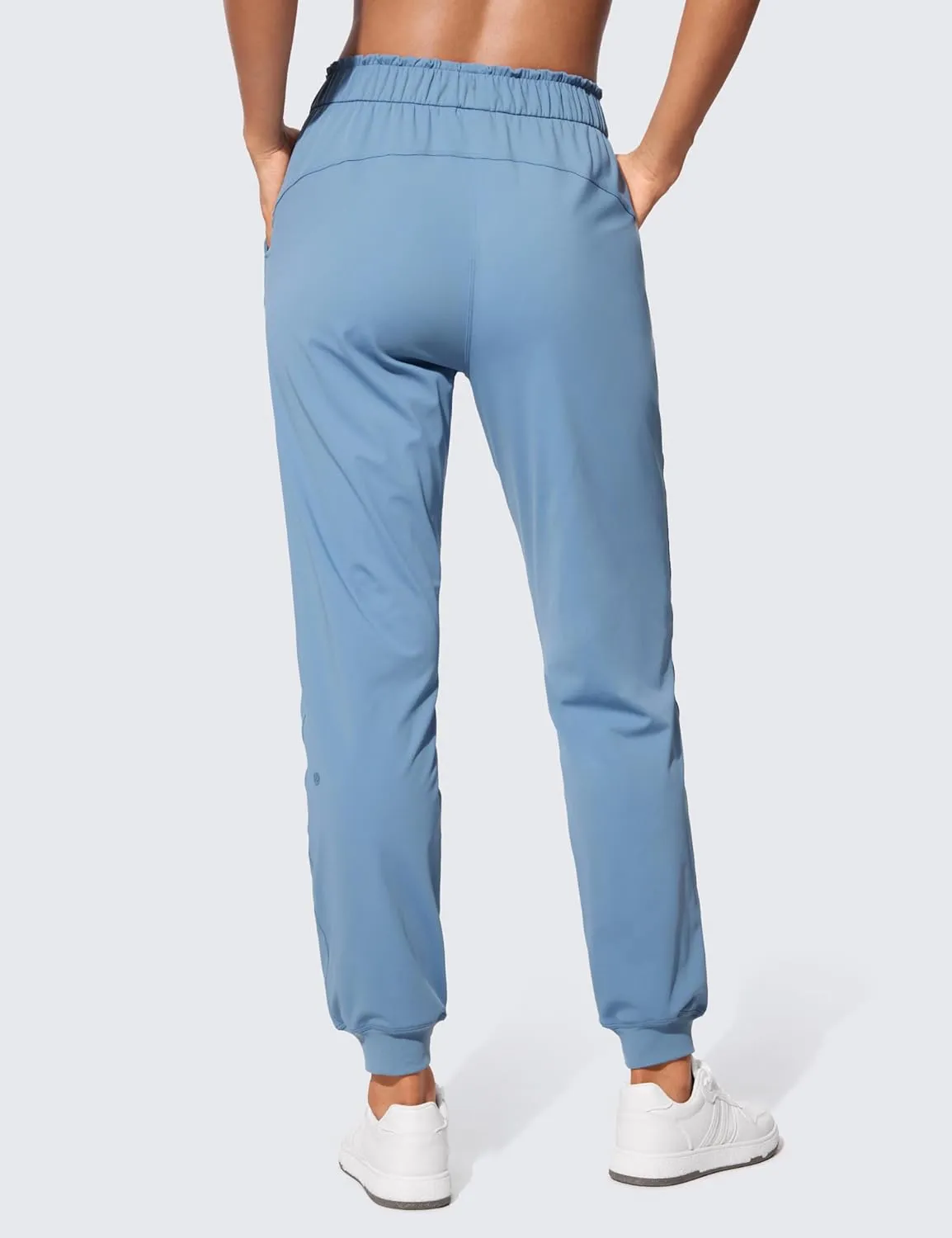 CRZ YOGA 4-Way Stretch High Waisted Joggers for Women Casual Dress Work Workout Pants Pockets