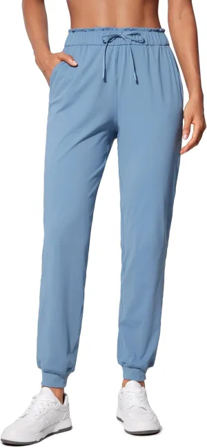 CRZ YOGA 4-Way Stretch High Waisted Joggers for Women Casual Dress Work Workout Pants Pockets