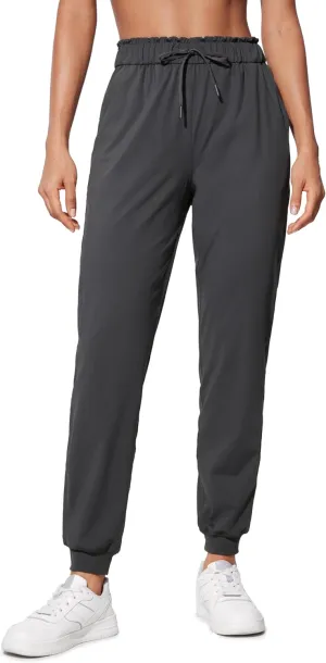 CRZ YOGA 4-Way Stretch High Waisted Joggers for Women Casual Dress Work Workout Pants Pockets