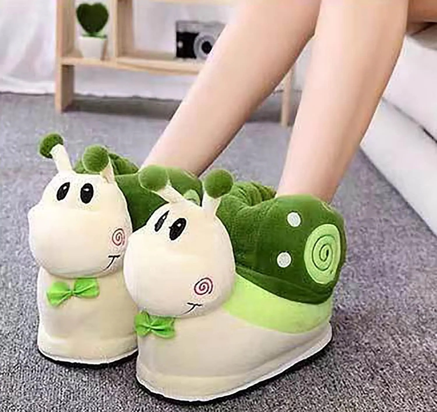 Cute Snail-Shaped Slippers - Warm Cartoon Cotton Slippers for Soft Winter Warmth