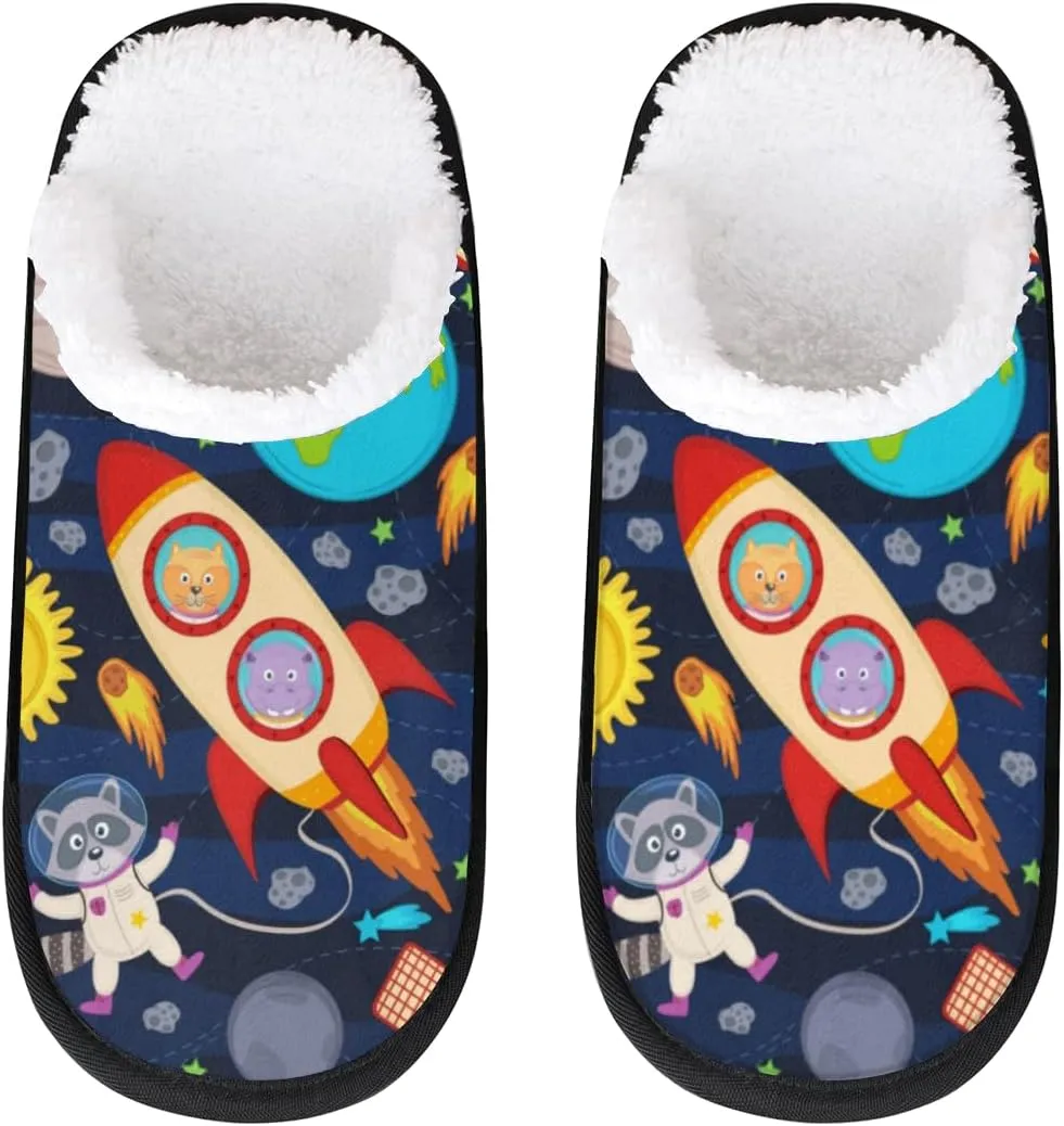 Cute White Cat Flower Winter Spa Slippers for Women Men House Slippers Soft Memory Foam Slippers Non-Slip Indoor Outdoor Travel Bedroom Shoes M