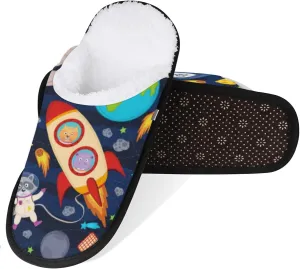 Cute White Cat Flower Winter Spa Slippers for Women Men House Slippers Soft Memory Foam Slippers Non-Slip Indoor Outdoor Travel Bedroom Shoes M