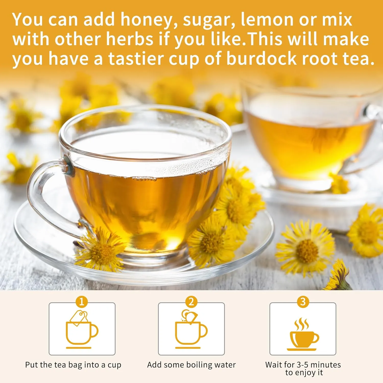 Dandelion Leaf & Root Tea Bags with 80 Count - Supports Kidney & Lung Function, Healthy Herbal Tea - Caffeine Free.