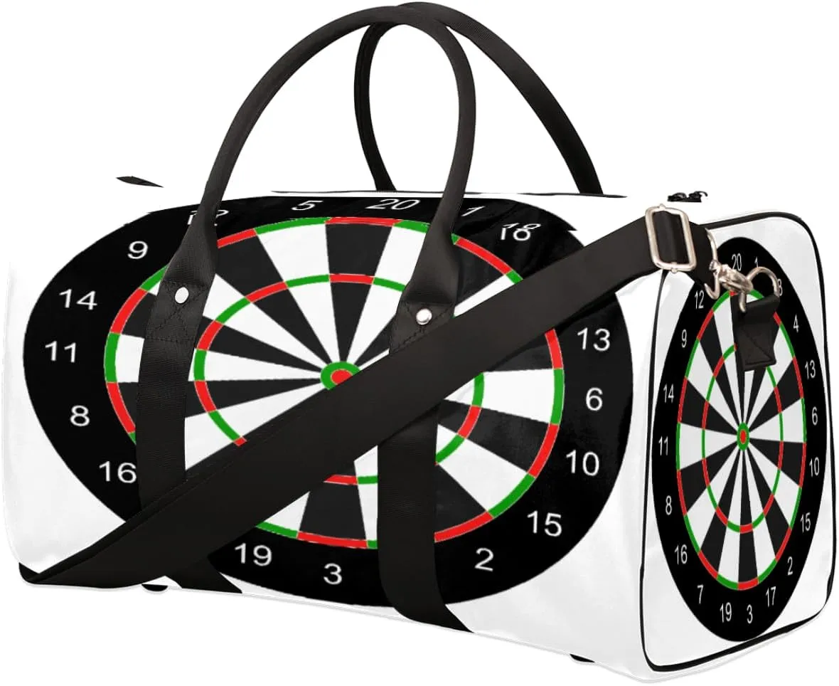 Darts Pictures Travel Duffel Bag, Foldable Sport Gym Tote Bag, Waterproof Weekender Overnight Bag with Shoulder Strap, Carry On Luggage Handbag for Men and Women