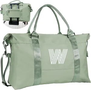 Daughter Gifts, Initial Travel Duffel Bag, Sports Bag, Personalized Weekender Bag with Shoulder Strap, Monogram Overnight Bag, Gift for Friend Sister Women gifts (Letter W)