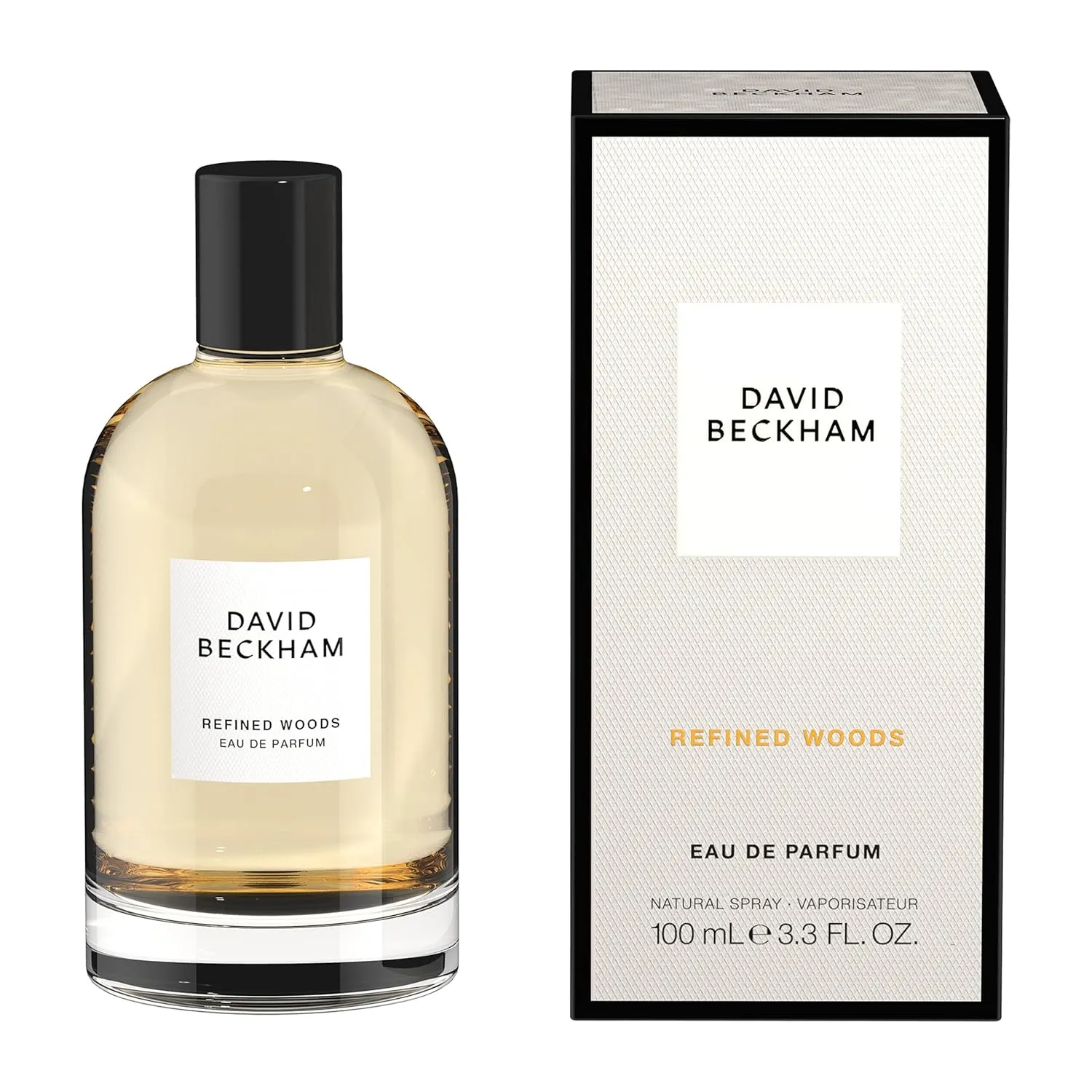 David Beckham Refined Woods Eau de Parfum 3.3 fl oz (Pack of 1), Notes of Cardamom, Lavender, and Cedarwood, Men's Fragrance, Long Lasting, Everyday Fragrance, Travel Size