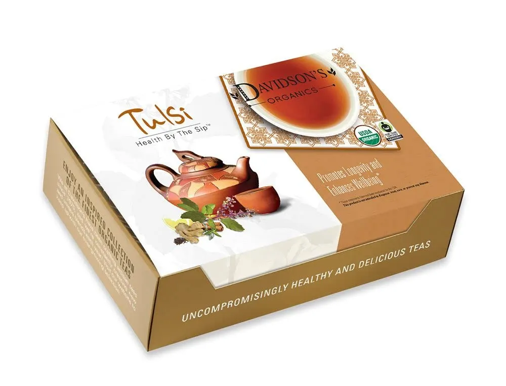 Davidson's Organics, Tulsi Mango Peach, 100-count Individually Wrapped Tea Bags