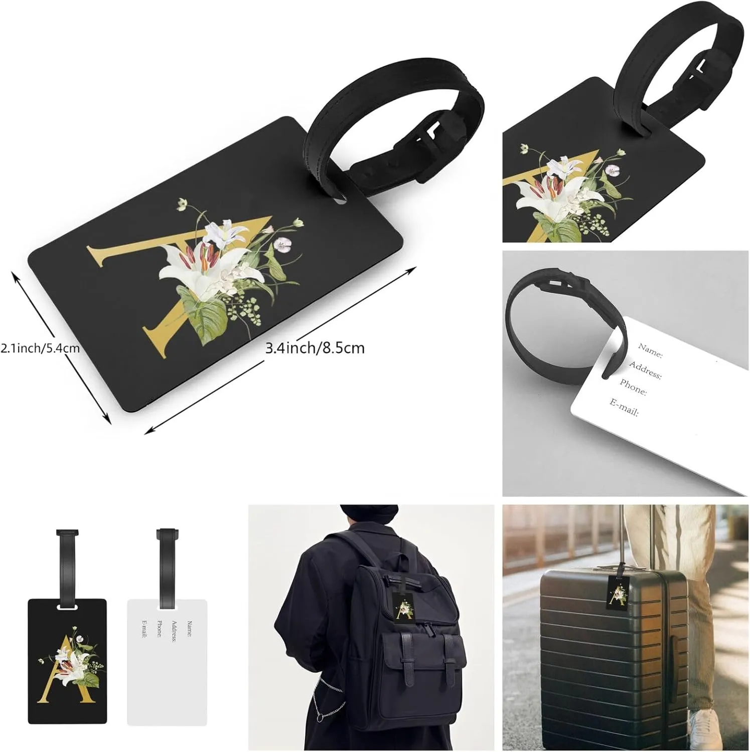 Decorative A Suitcase Protectors Elastic Washable Luggage Covers With Concealed Zippers For 18-32 Inch Luggage (Size S: Fits 18-21 Inch)
