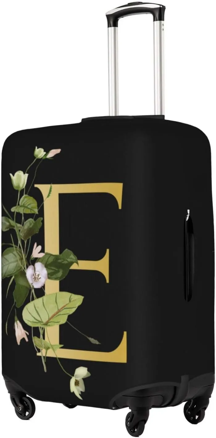 Decorative E Suitcase Protectors Elastic Washable Luggage Covers With Concealed Zippers For 18-32 Inch Luggage (Size S: Fits 18-21 Inch)