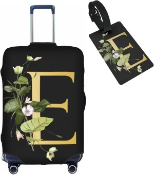 Decorative E Suitcase Protectors Elastic Washable Luggage Covers With Concealed Zippers For 18-32 Inch Luggage (Size S: Fits 18-21 Inch)