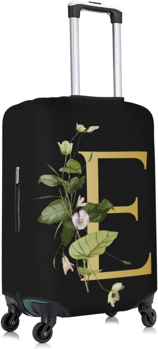 Decorative E Suitcase Protectors Elastic Washable Luggage Covers With Concealed Zippers For 18-32 Inch Luggage (Size S: Fits 18-21 Inch)