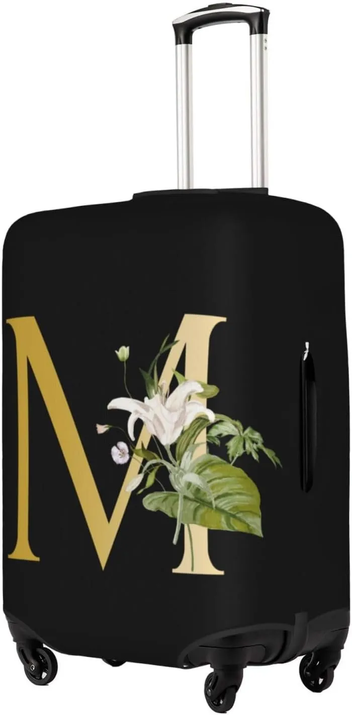 Decorative M Suitcase Protectors Elastic Washable Luggage Covers With Concealed Zippers For 18-32 Inch Luggage (Size S: Fits 18-21 Inch)