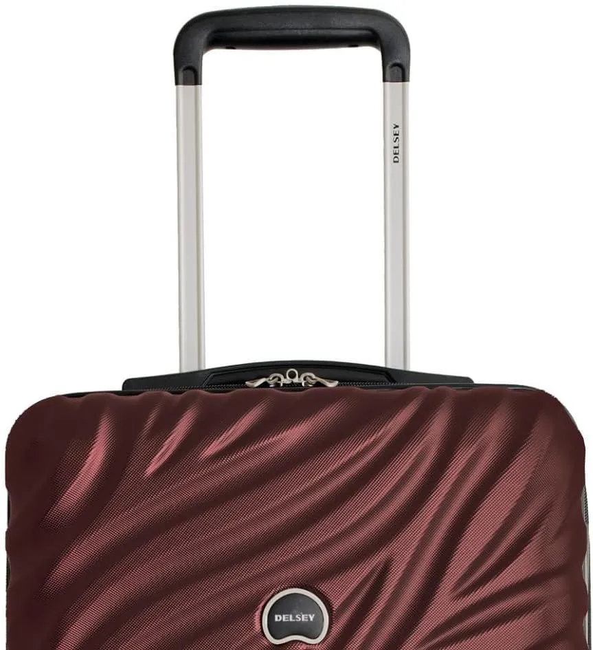 DELSEY PARIS Alexis Hardside 3-Piece Set, Expandable Luggage with 4 Spinner Wheels, Lightweight Suitcase, 21" Carry-On, 25" Checked Medium, 29" Checked Large, Burgundy