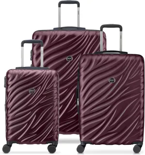 DELSEY PARIS Alexis Hardside 3-Piece Set, Expandable Luggage with 4 Spinner Wheels, Lightweight Suitcase, 21" Carry-On, 25" Checked Medium, 29" Checked Large, Burgundy