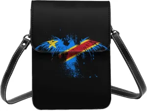 Democratic Republic Of Congo Eagle Flag Small Crossbody Bag Is A Shoulder Bag Designed For Women And Girls Cell Phone Crossbody Wallet Purses With Card Slots Adjustable Strap