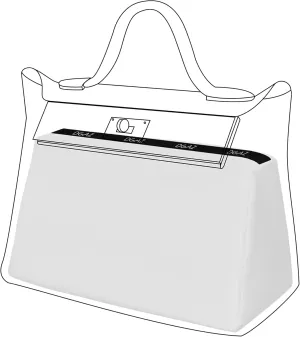 DGAZ Bag Pillow Shaper Insert for Luxury Handbags, Silky Pillow Shaper for Hermes 24/24-29 Bags（White）
