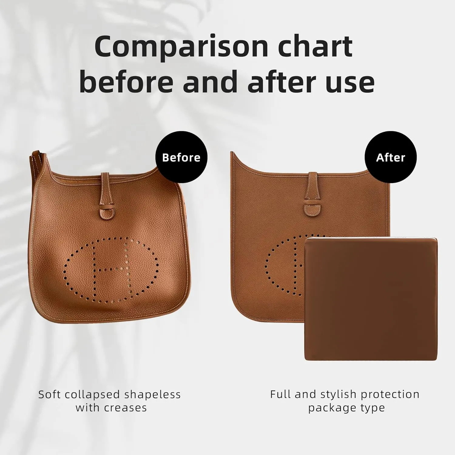 DGAZ Bag Pillow Shaper Insert for Luxury Handbags, Silky Pillow Shaper for Hermes Evelyne mini/29/33/40 Bags(Gold,Mini)