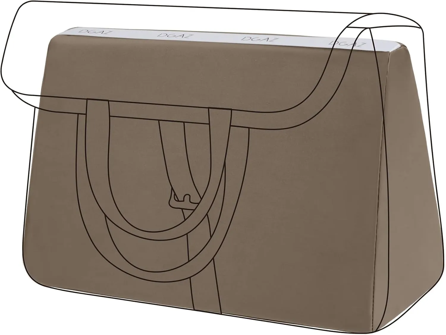 DGAZ Purse Pillow Insert for Hermes Halzan Bags, Memory Foam, Silky Pillow Shaper for Luxury Handbags(Etoupe Grey,Halzan25)