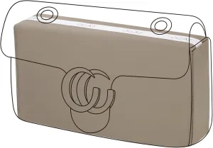 DGAZ Purse Pillow Shaper Insert for Gucci Marmont Bag, Silky Pillow Shaper for Luxury Handbags(Gris Tourterelle,Marmont26)