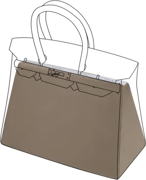 DGAZ Purse Pillow Shaper Insert,Luxury Handbag Tote Shapers, Memory Foam- Fits Birkin 20/25/30/35/40/45/50 Bag(Etoupe Grey,BK25 Retourne)