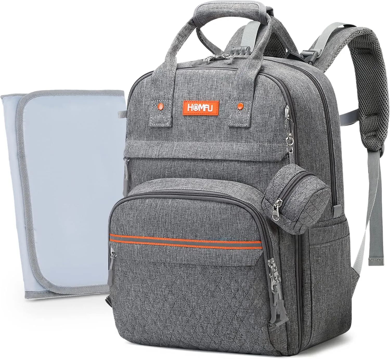 Diaper Bag BackpackMom Diaper Bag ToteTravel BackpacksMom & Dad Grey Waterproof Maternity Tote