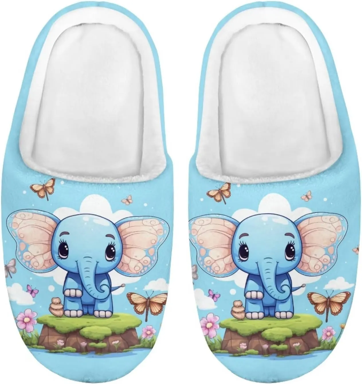 DISNIMO Kids Cozy Bedroom House Slippers with Fuzzy Plush Fleece Lining for Indoor Ourdoor Size 9-14.5