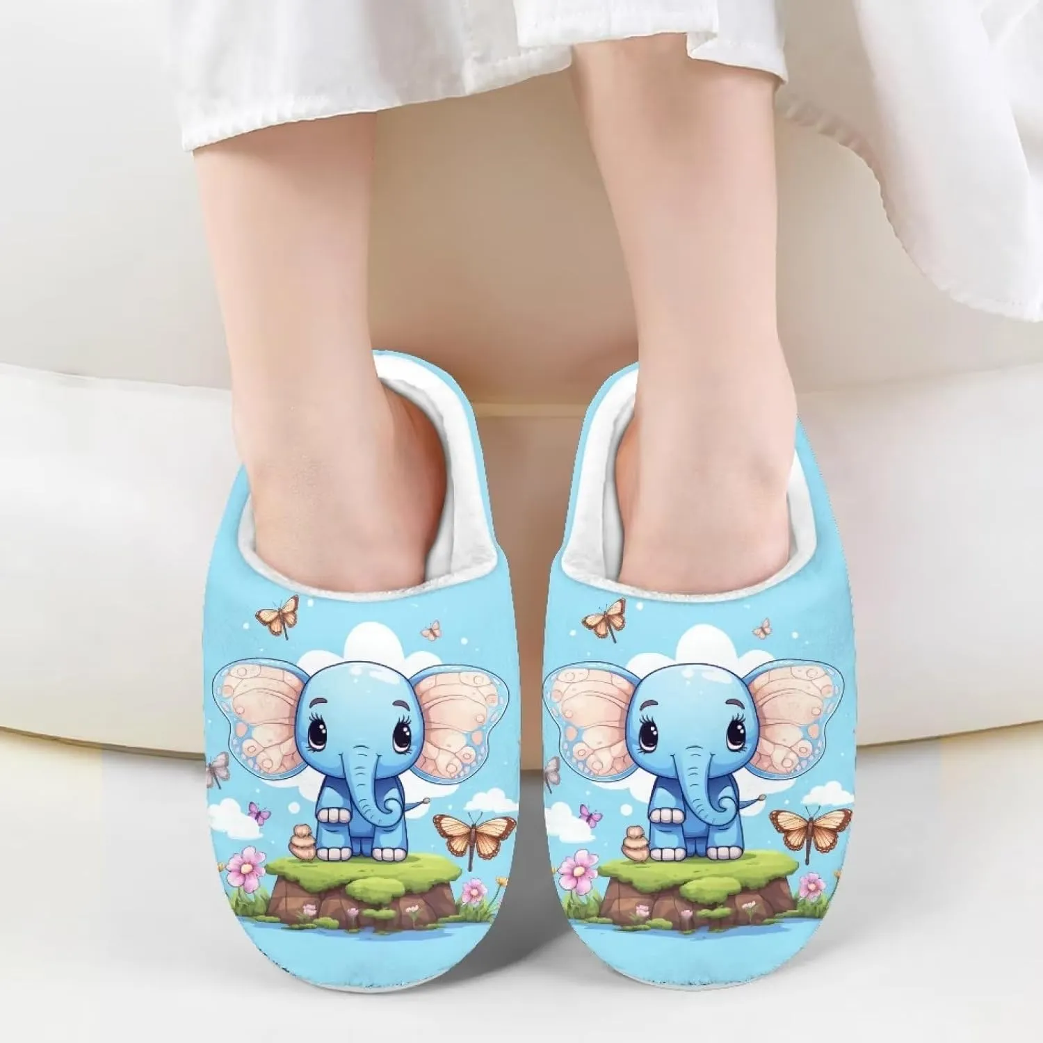 DISNIMO Kids Cozy Bedroom House Slippers with Fuzzy Plush Fleece Lining for Indoor Ourdoor Size 9-14.5