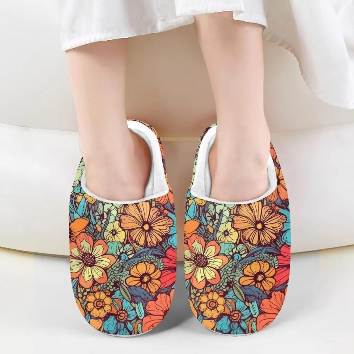 DISNIMO Kids Cozy Bedroom House Slippers with Fuzzy Plush Fleece Lining for Indoor Ourdoor Size 9-14.5