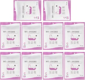 Disposable Bathtub Liner Oversized Portable Bath Bag Special PE Material Hygienic Clean for Home Travel Spa Hotel Baby Swimming 120cm 47.2in Height 10pcs