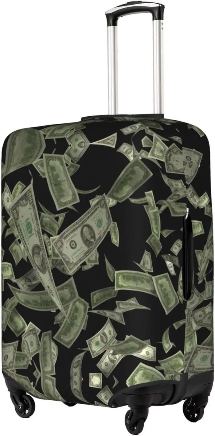 Dollar Sign Money Print Luggage Cover For Suitcases, Elastic Travel Bag For Luggage, Stylish Design