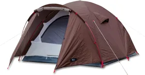 Dome Tent, Field Camp Dome 200 Plus, With Fly Sheet with Front Room, Dark Brown, Water Pressure Resistance 59.1 inches (1,500 mm), UV Protection, Solo, Family, For 3 - 4 People, Hanging,