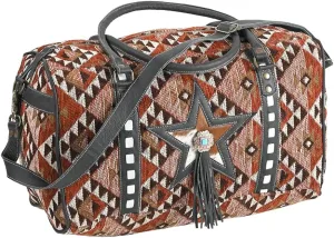 Duffel Upcycled Wool Hair-On Genuine Leather Women Bag Western Handbag Purse | Women Western Handbag | Canvas Bag for Women | Womens Handbag Summer