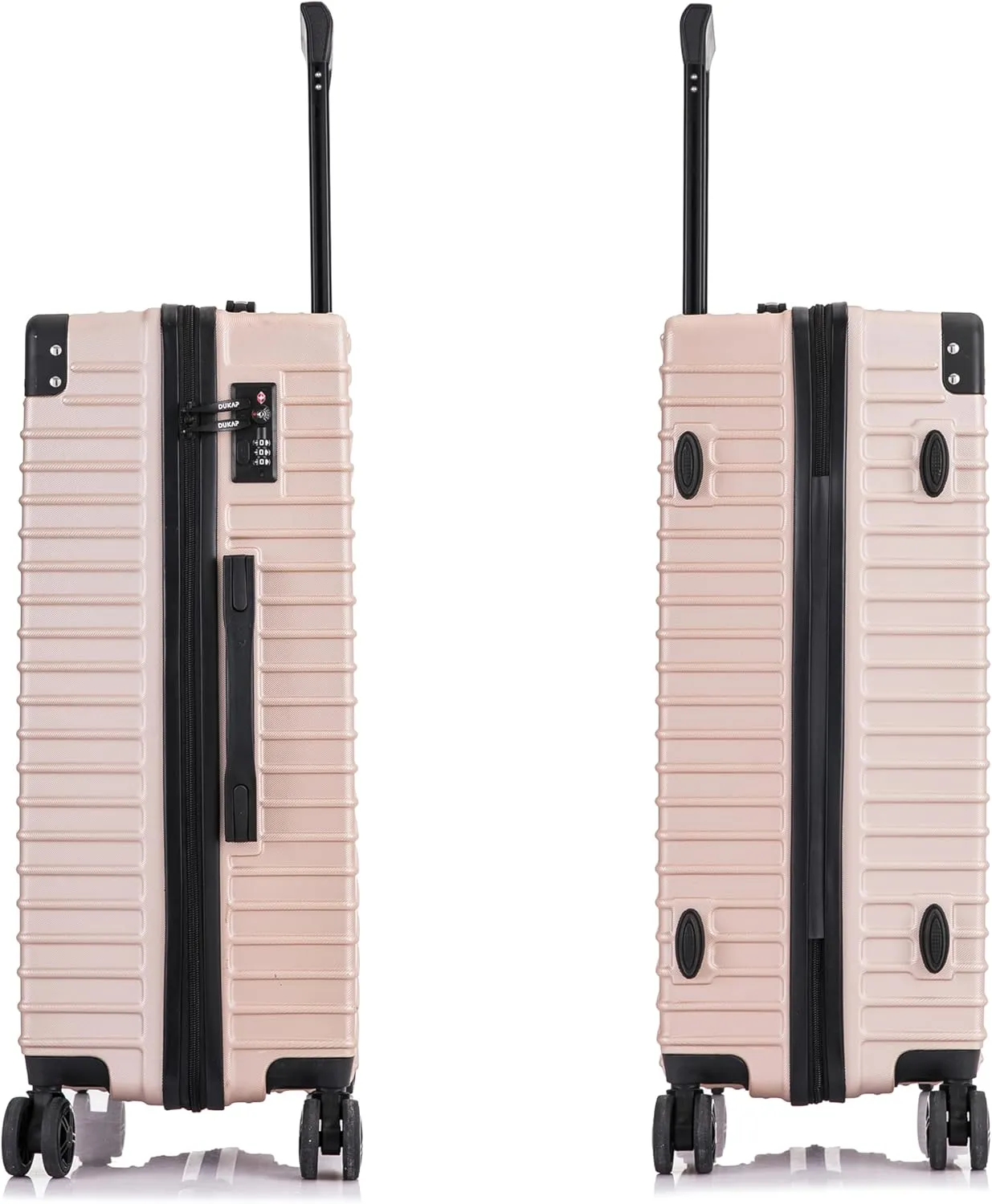 DUKAP TOUR Luggage With Ergonomic GEL Handle| Spacious Traveling Suitcase, Travel Suitcase with TSA Combination Lock | 24 Inch Medium Lightweight Spinner Luggage | Champagne