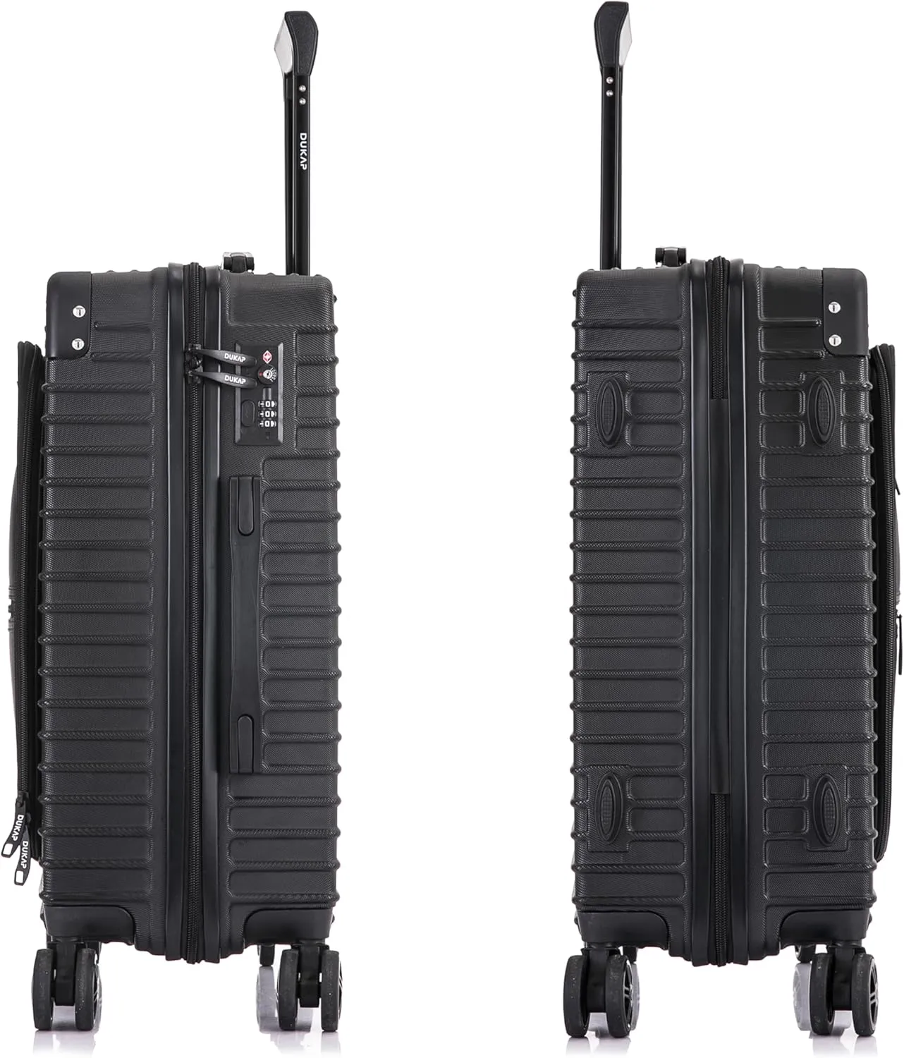 DUKAP TOUR Luggage with Integrated USB Port and Spinner Wheel | Spacious Travel Suitcase with TSA Lock and Ergonomic GEL Handle | 20 Inch Carry-On Hardside Luggage | Black