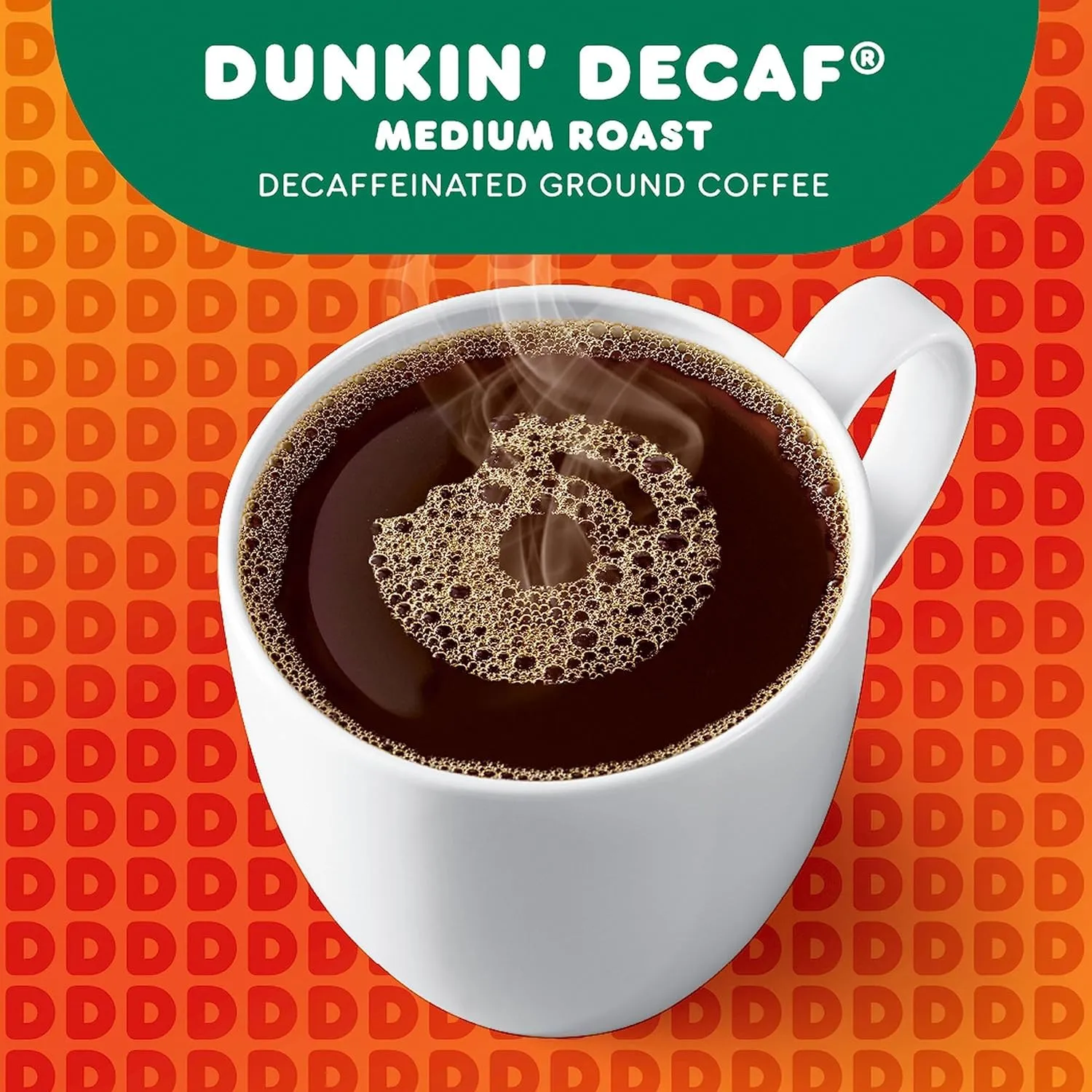 Dunkin' Decaf Medium Roast Decaffeinated Ground Coffee, 12 Ounce (Pack of 6)