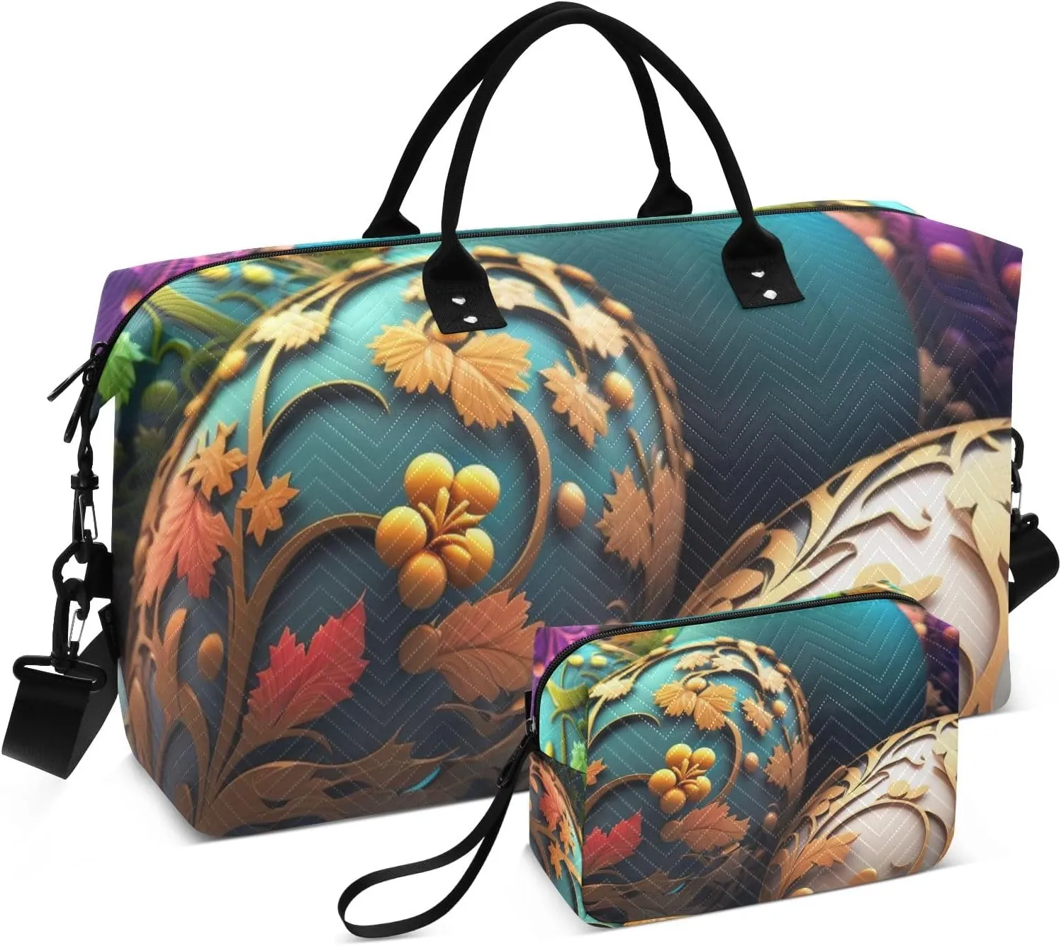 Easter Egg Duffle Carry on Bag Travel Tote Bags Duffle Bag Women Gym Weekender Bags for Women Large
