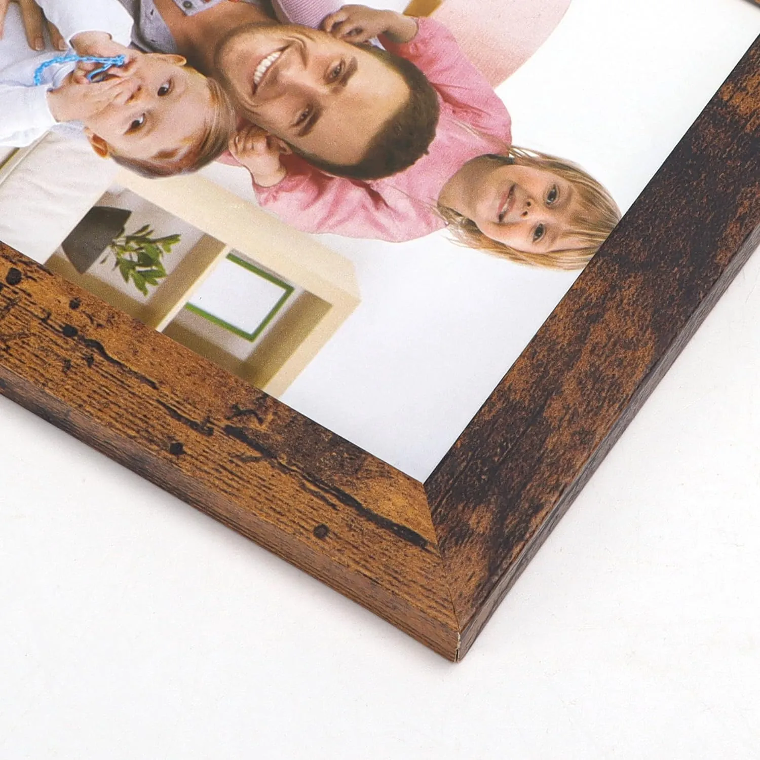 Edenseelake 8x10 Picture Frame Set of 15, Rustic Brown Wood Photo Frame 8 by 10 for Wall or Tabletop Display