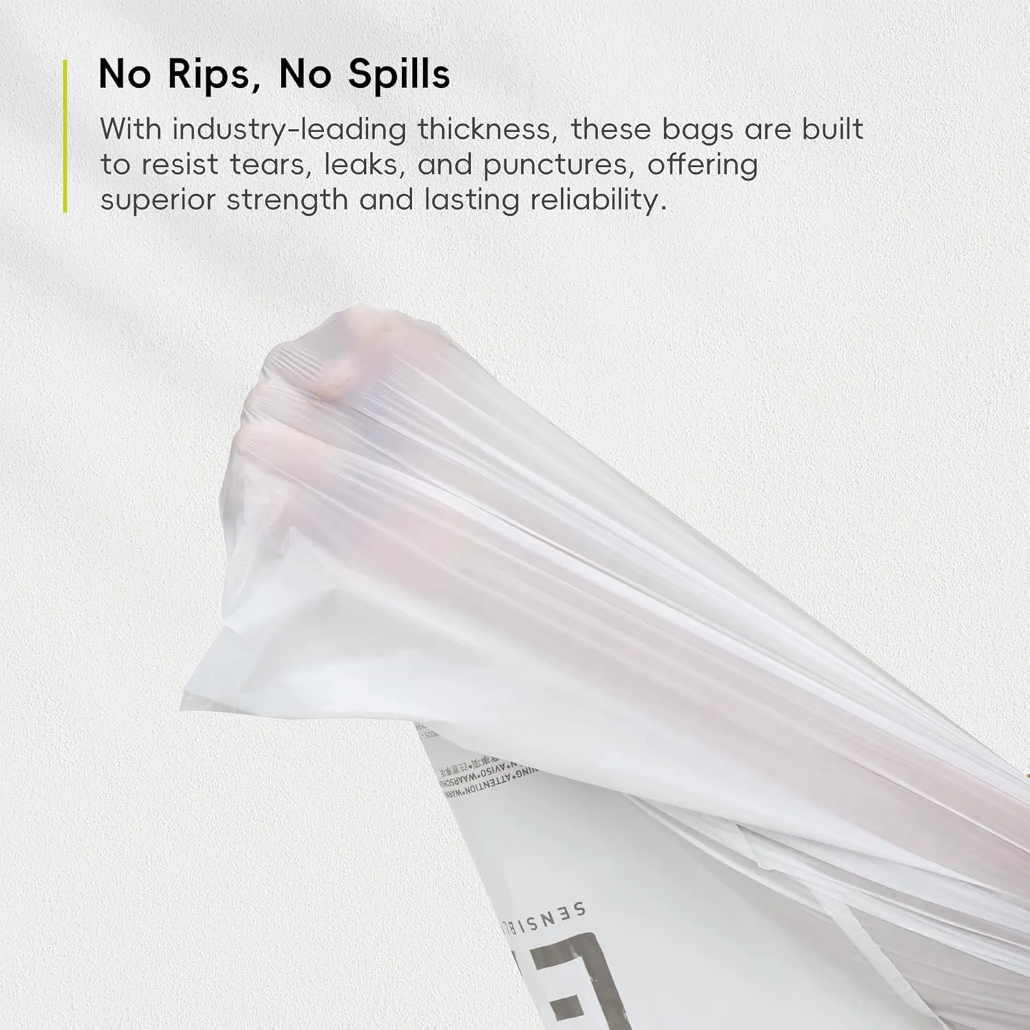 EKO Extra Strong 21 Gallon Large Trash Bags, Heavy-Duty Drawstring Kitchen & Household Garbage Bags (80L), Leak-Resistant, 110 Count, Code G