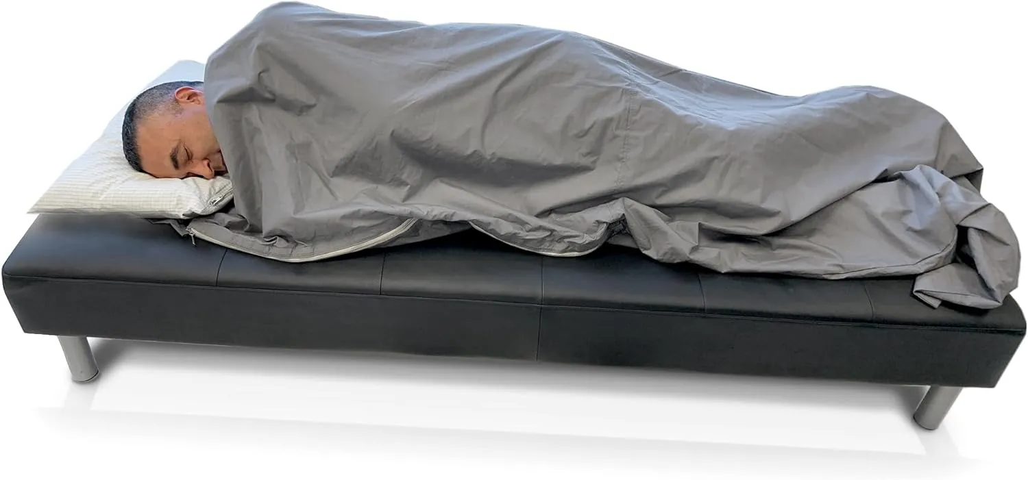 EMF Sleeping Bag Provides EMF Shielding and Earthing Made in Canada - Comfortable, Durable, and Easy to Wash - High Attenuation - Made to Last - Adult Unisex