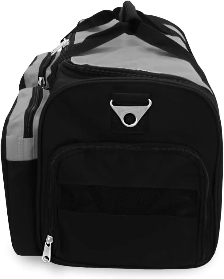 Everest Gym Bag with Wet Pocket, Dark Gray/Black