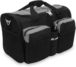 Everest Gym Bag with Wet Pocket, Dark Gray/Black