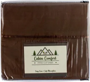 Everything Summer Camp Comfort - Cabin Sheet for Camping and RV - Fits All Cot Size Beds - 72 x 28 Inches - Super Soft (1 Piece, Chocolate)